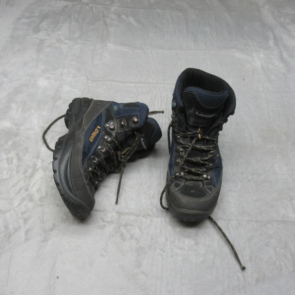 Lowa Hiking Boots Womens 5 Blue Gore-Tex‎ Waterproof Renegade GTX Mid Outdoor